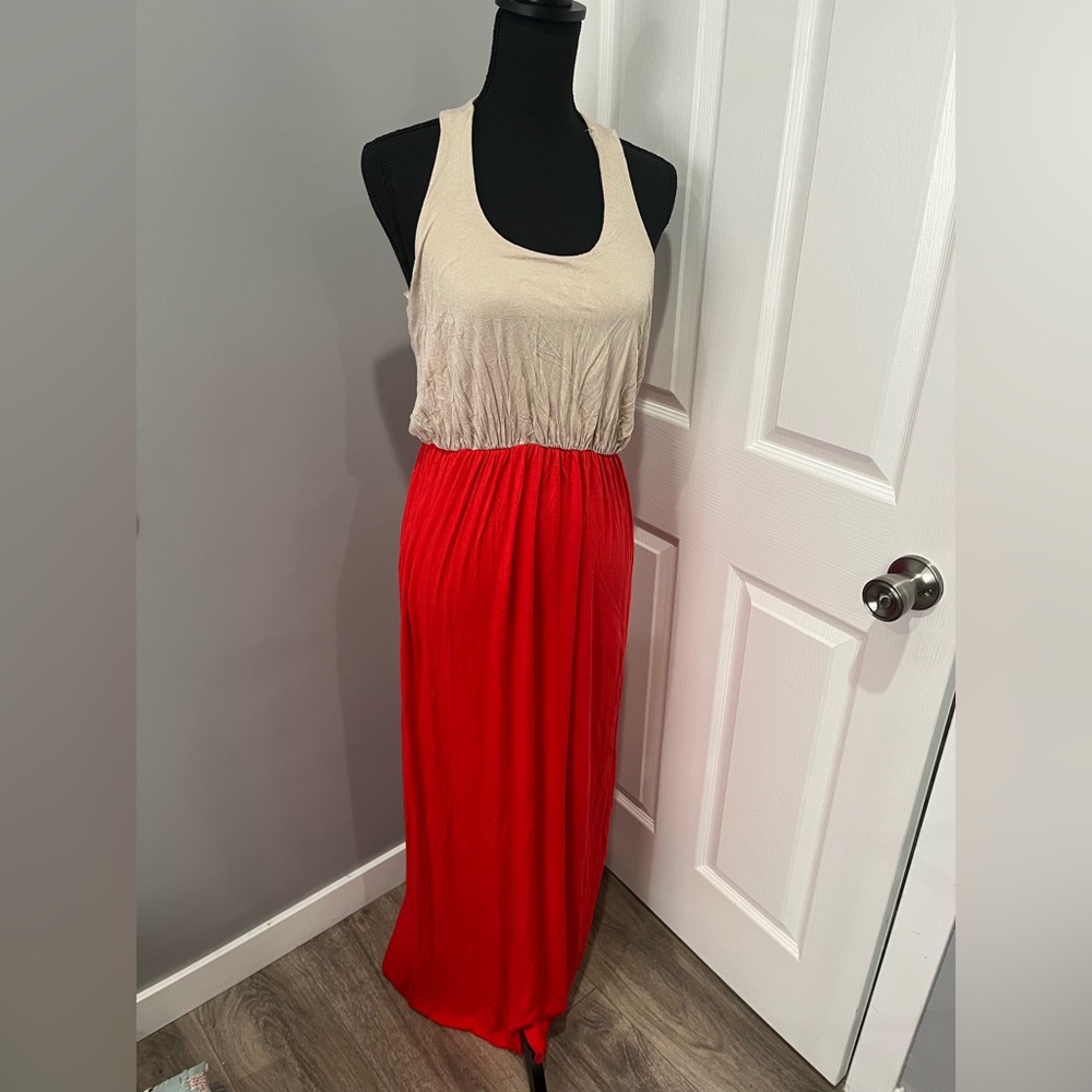 Two tone floor length sundress